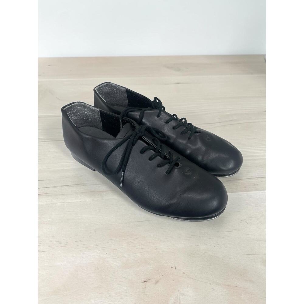 Capezio Black Leather Tele Tone Tap Shoes Size 7M Style 443